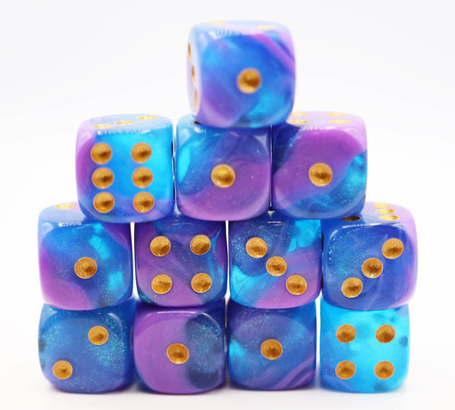 12 piece Pip D6's - Stratus Glitter Accessories Foam Brain Games   