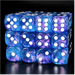 12 piece Pip D6's - Purple & Blue Glitter Accessories Foam Brain Games   