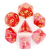 Red Milky RPG Dice Set Accessories Foam Brain   