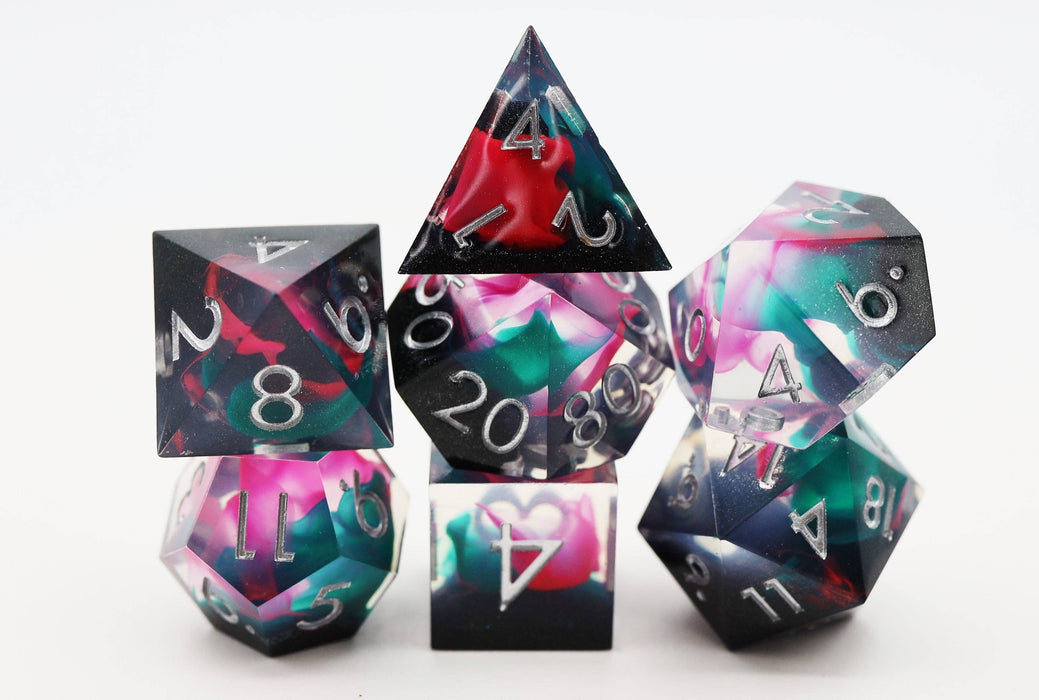 Sharp Edge Resin RPG Dice Set - Daytona Accessories Foam Brain Games   