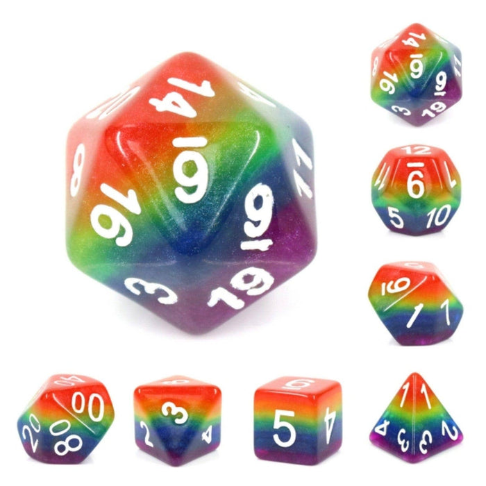 Rainbow Dice RPG Dice Set Accessories Foam Brain Games   