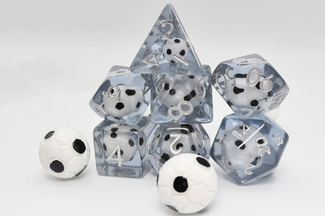 Soccer Ball RPG Dice Set Accessories Foam Brain Games   