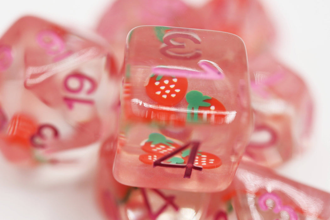 Strawberry Shortcake RPG Dice Set Accessories Foam Brain Games   