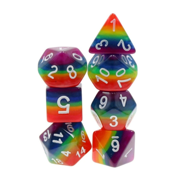 Rainbow Dice RPG Dice Set Accessories Foam Brain Games   