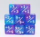 +1/+1 Blue & Purple Glitter Counters for Magic - set of 8 Accessories Foam Brain Games   