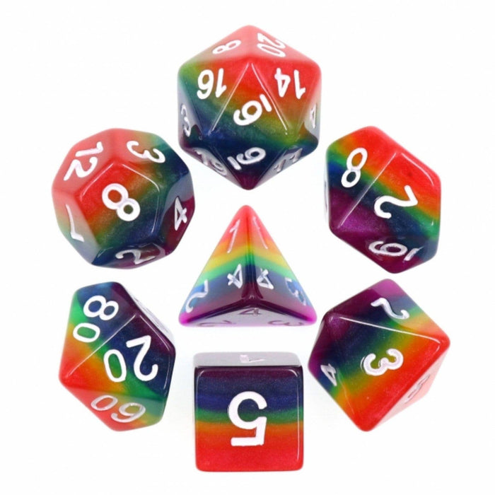 Rainbow Dice RPG Dice Set Accessories Foam Brain Games   