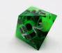 Sharp Edge Resin RPG Dice Set - Green Skulls Accessories Foam Brain Games   