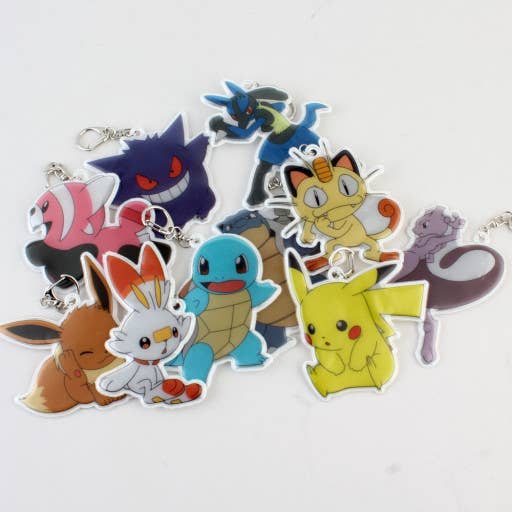 Pokemon Reflective Mystery Random Key Chain Gift K-Wonderland