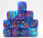 12 piece Pip D6's - Stratus Glitter Accessories Foam Brain Games   