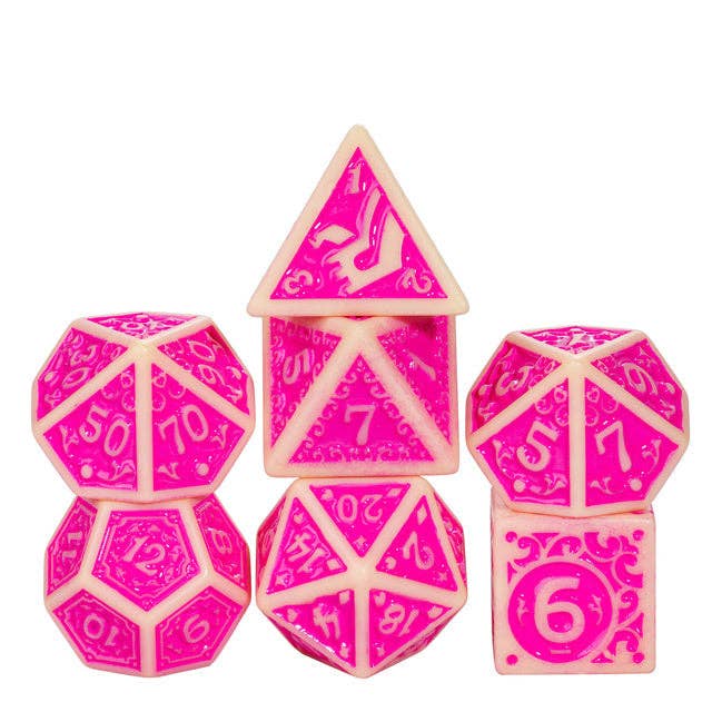 Fuscia Depths RPG Dice Set Accessories Foam Brain Games   