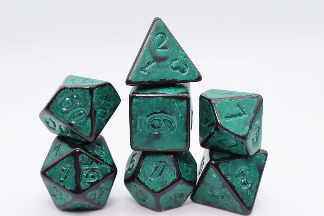 Timeworn Green RPG Dice Set Accessories Foam Brain   