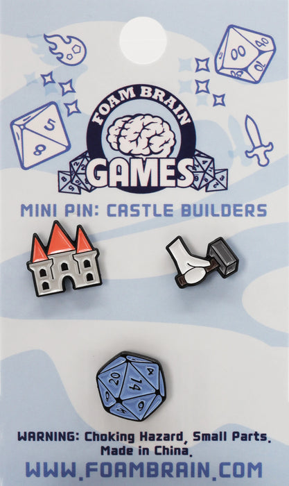 Foam Brain Enamel Pins - Mini Pins - Castle Builders Apparel Foam Brain Games   