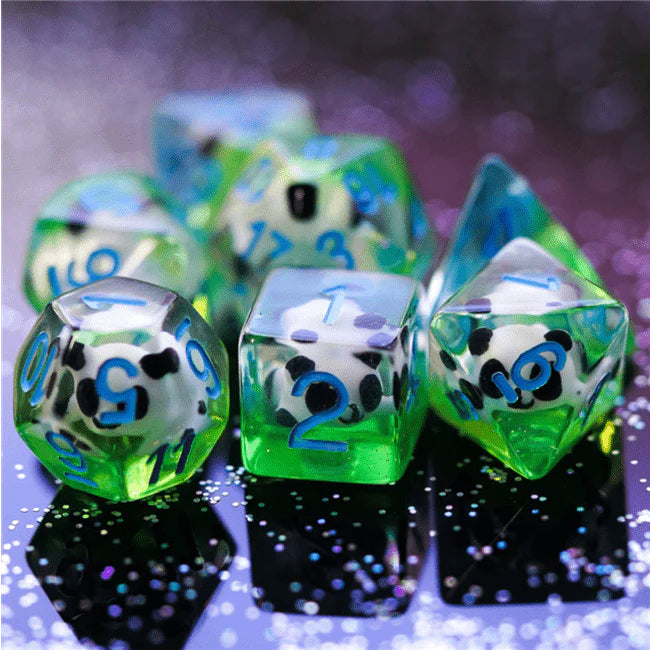 Panda RPG Dice Set Accessories Foam Brain   