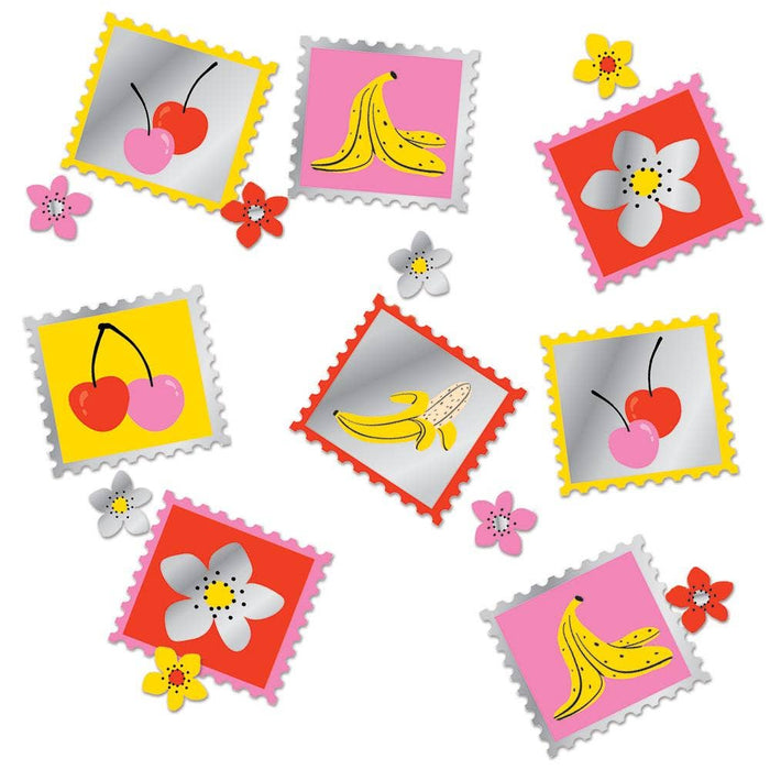 Fruit & Flowers Sticker Confetti Gift Pipsticks   