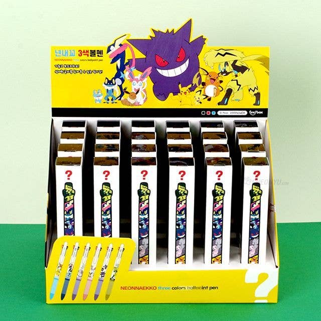 Pokemon 3 Color Ballpoint Pen Mystery Box Gift K-Wonderland