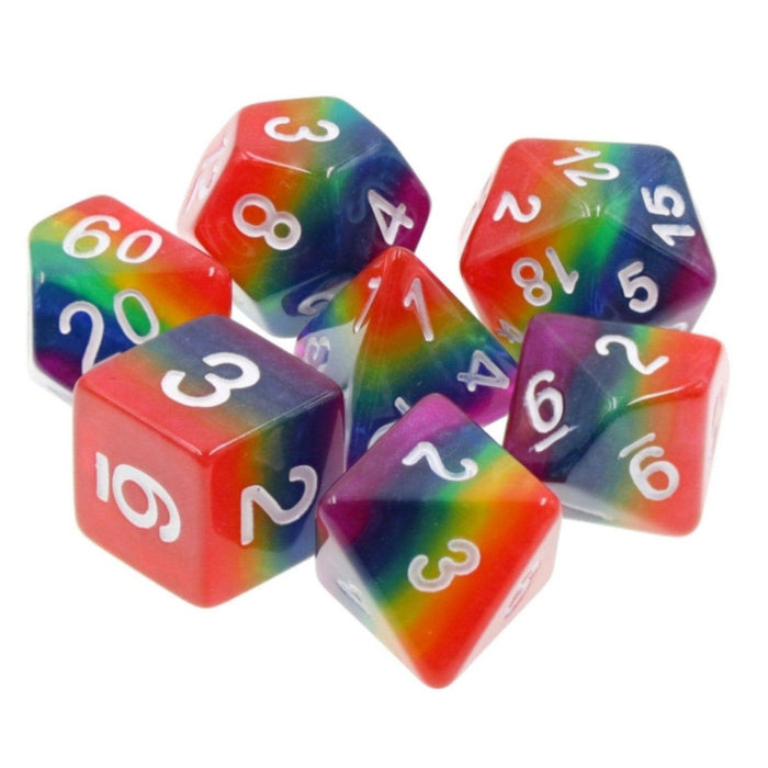 Rainbow Dice RPG Dice Set Accessories Foam Brain Games   