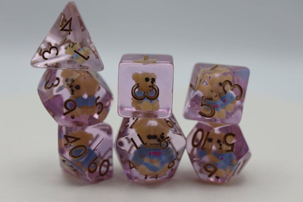 Teddy Bear RPG Dice Set Accessories Foam Brain Games   