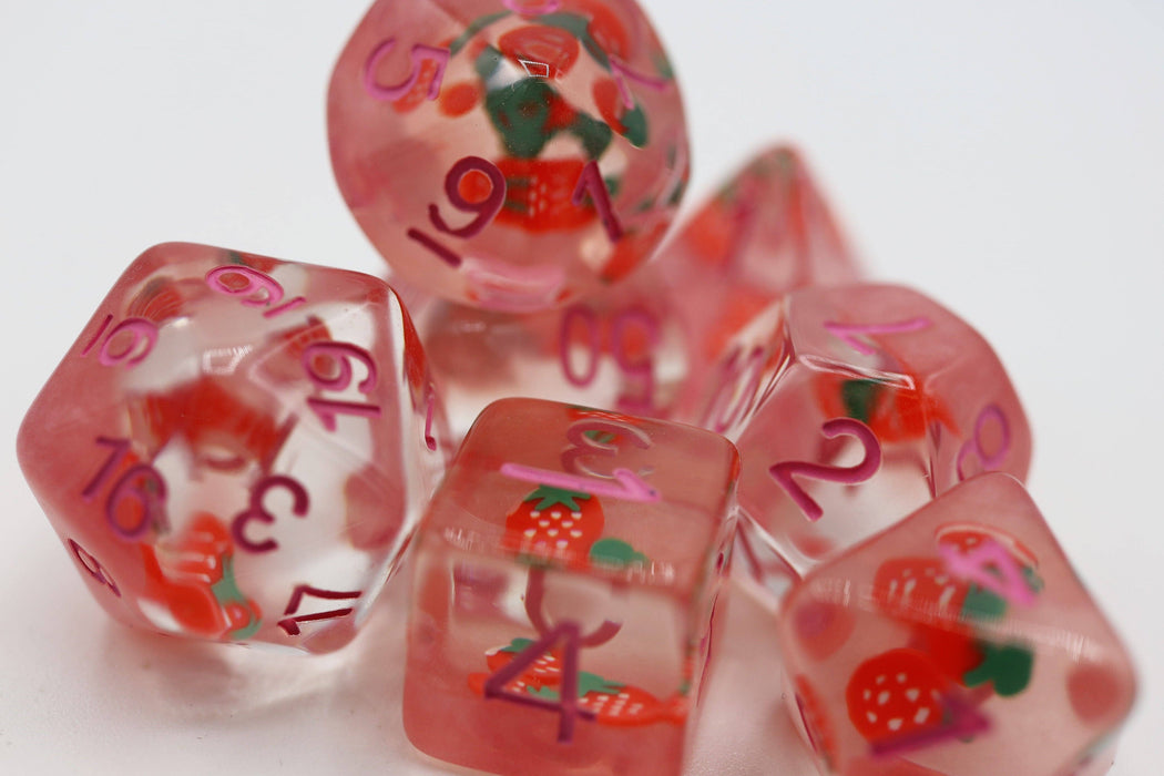 Strawberry Shortcake RPG Dice Set Accessories Foam Brain Games   