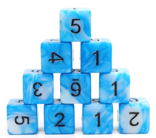 12 piece D6's - Cumulus Cloud Accessories Foam Brain Games   