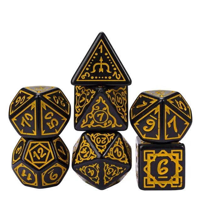 Cryptic Knots: Golden Cuirass RPG Dice Set Accessories Foam Brain Games   