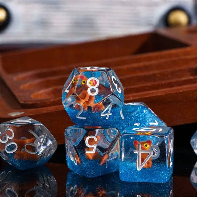 Honey the Cat RPG Dice Set Accessories Foam Brain Games   