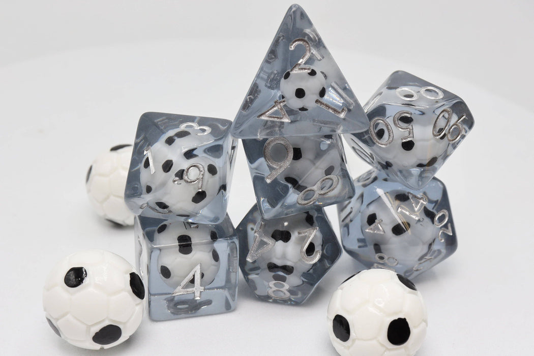 Soccer Ball RPG Dice Set Accessories Foam Brain Games   