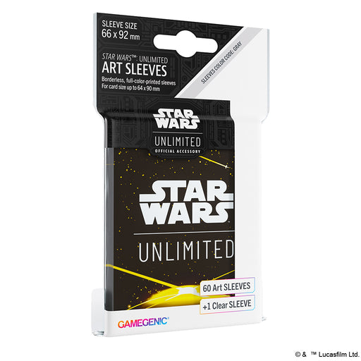 Star Wars Unlimited Art Sleeves - Back Yellow Accessories ASMODEE NORTH AMERICA   