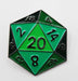 Foam Brain Enamel Pins - D20 - Green Apparel Foam Brain Games   