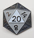 Foam Brain Enamel Pins - D20 - White Apparel Foam Brain Games   