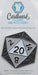 Foam Brain Enamel Pins - D20 - White Apparel Foam Brain Games   