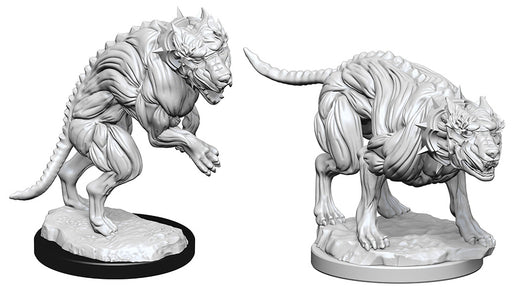 Pathfinder Deep Cuts Unpainted Miniatures: W1 Hell Hounds Miniatures NECA   