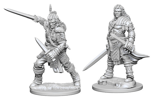 Pathfinder Deep Cuts Unpainted Miniatures: W1 Human Male Fighter Miniatures NECA   