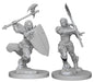 Pathfinder Deep Cuts Unpainted Miniatures: W1 Half-Orc Female Barbarian Miniatures NECA   