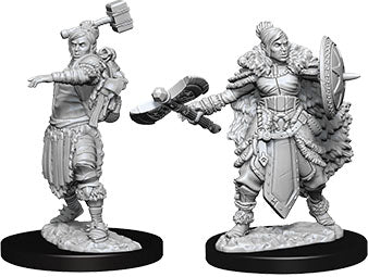 Dungeons & Dragons Nolzur`s Marvelous Unpainted Miniatures: W9 Female Half-Orc Barbarian Miniatures NECA   