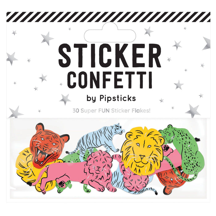 Wild Cats Sticker Confetti Gift Pipsticks   