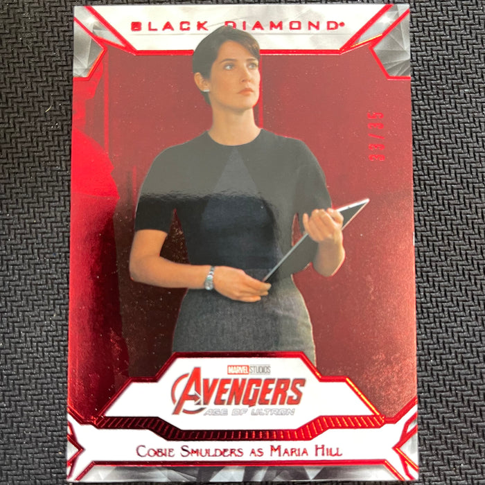 Marvel Black Diamond 2021 - Cobie Smulders as Maria Hill 33/35 Red Vintage Trading Card Singles Upper Deck   