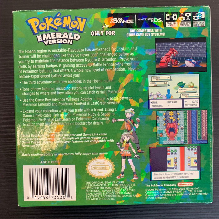 AUTHENTIC* Pokémon Emerald W/ Box And Inserts, No Manual