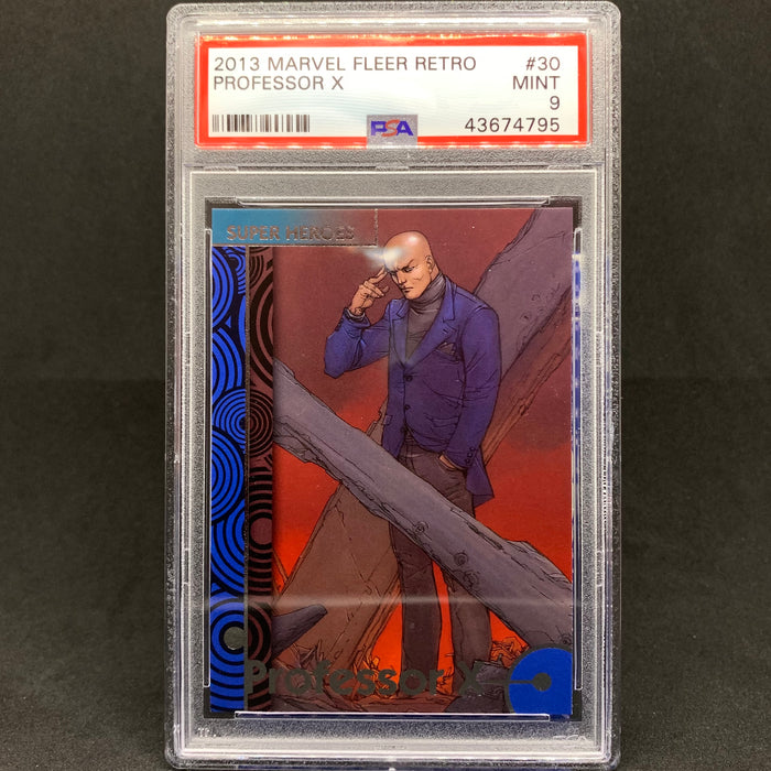 Marvel Fleer Retro 2013 - 30 - Professor X - PSA 9 Vintage Trading Card Singles Upper Deck   