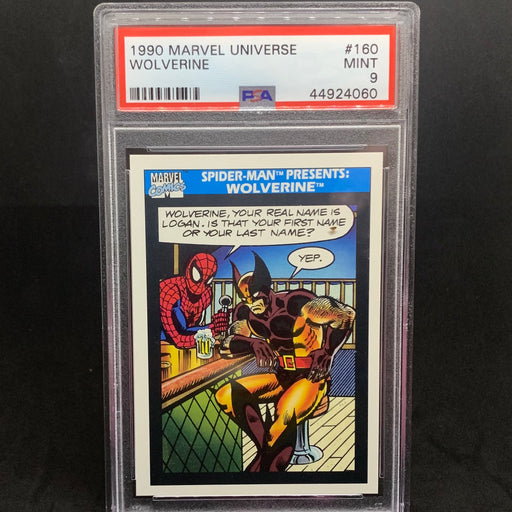 Marvel Universe 1990 - 160 - Spider-Man Presents - Wolverine - PSA 9 Vintage Trading Card Singles Impel   