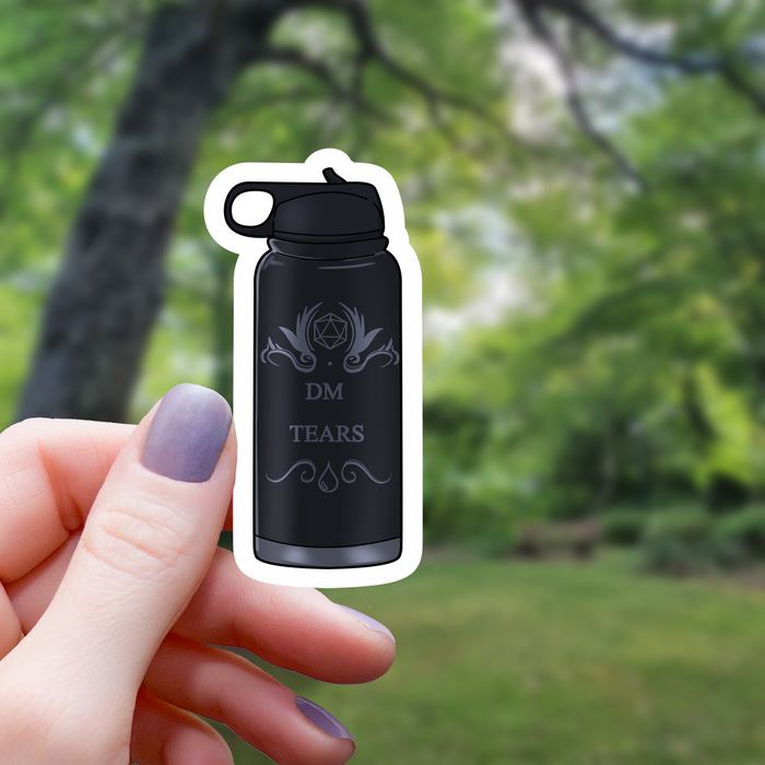 DM Tears Water Bottle Sticker - 3" Gift Mimic Gaming Co   