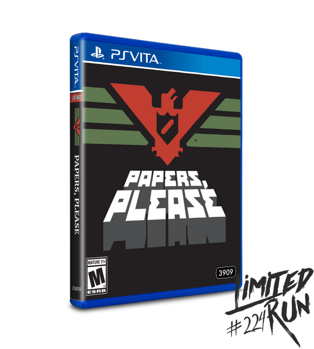 Papers Please - Limited Run #224 - Playstation - Vita - Sealed Video Games Sony   